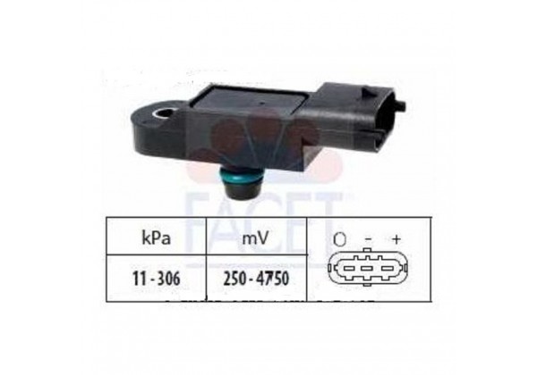 Датчик тиску надуву повітря Renault Duster, Logan, Sandero, Clio III, Espace IV, Fluence, Kangoo II, Laguna II, III, Master II, Megane II,III, Modus, Scenic II, III, Trafic II, Twingo II, 223650001R, 8200168253, H8200843680